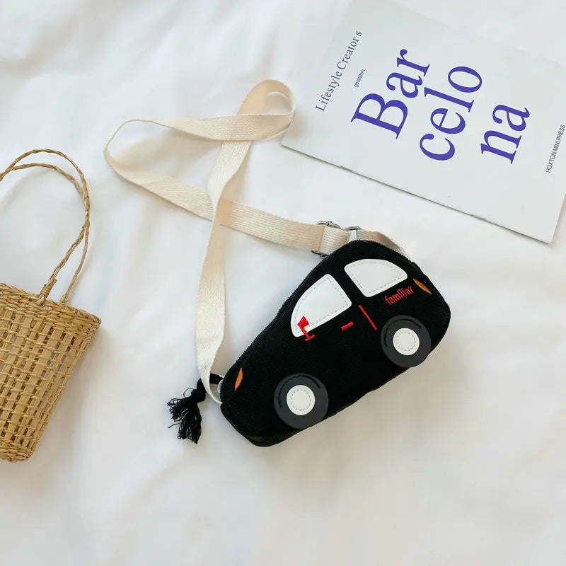 Cute Children's Crossbody Bags Cartoon Car Coin Purse for Kids Baby Mini Shoulder Messenger Bag Boys Girls Accessories Handbags Good Vibrations