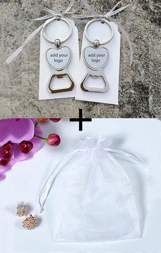 Customized Wedding Gifts For Guests Heart Bottle Wine Opener / Keychain Wedding Favor Birthday Party Souvenir Personalized Good Vibrations