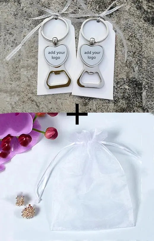 Customized Wedding Gifts For Guests Heart Bottle Wine Opener / Keychain Wedding Favor Birthday Party Souvenir Personalized Good Vibrations