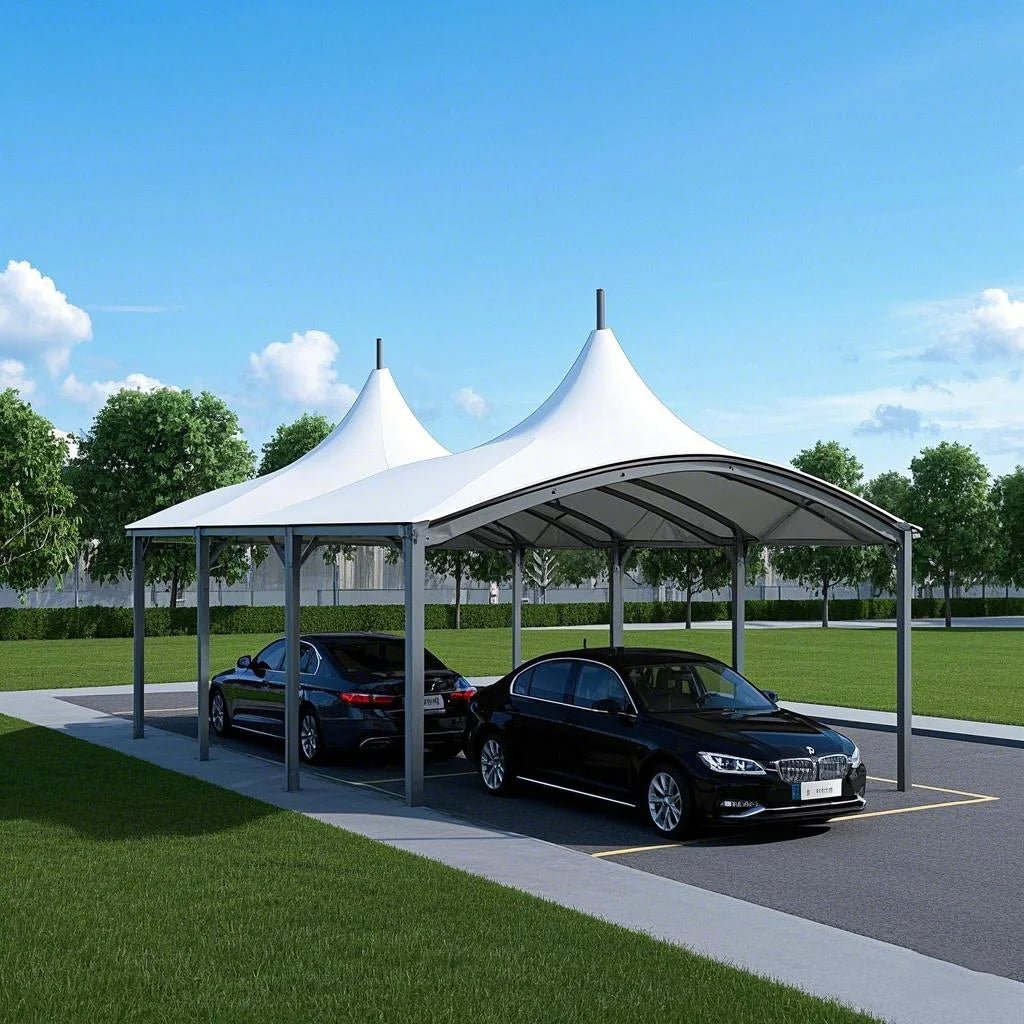 XZ OEM ODM Steel PVC Car Garage Tents / Car Parking Shade / Car Parking Shed Good Vibrations