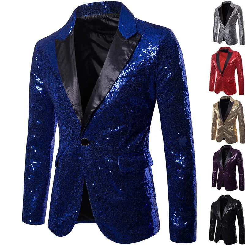 Men Blazer Banquet Wedding Blazer Party Blazer Bar Night Club Suit Men Coats Bright Suit Paisley Suit Fashion Men Suit Good Vibrations