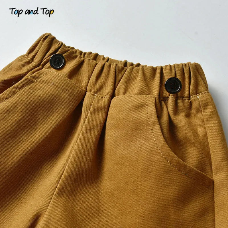 Top and Top Boys Clothing Sets Springs Autumn New Kids Boys Long Sleeve Plaid Bowtie Tops+Suspender Pants Casual Clothes Outfit Good Vibrations