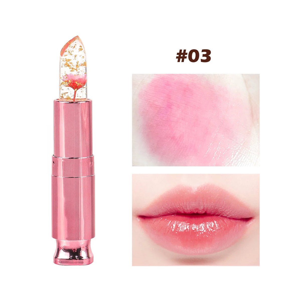Transparent Long Lasting Moisturizing Flower Lip Stick Lip Care Makeup Cosmetic Jelly Lipsticks Lip Balm Good Vibrations