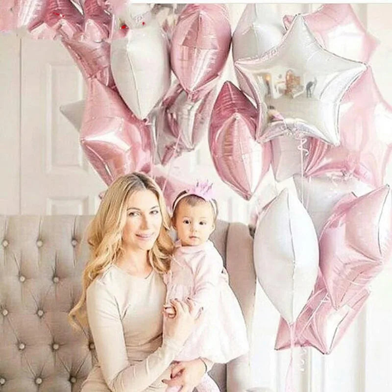 10pcs/lot 18inch Baby Shower Star Foil Balloon Wedding Anniversary Children's Birthday Party Decor Kids Balloons Helium Globos Good Vibrations