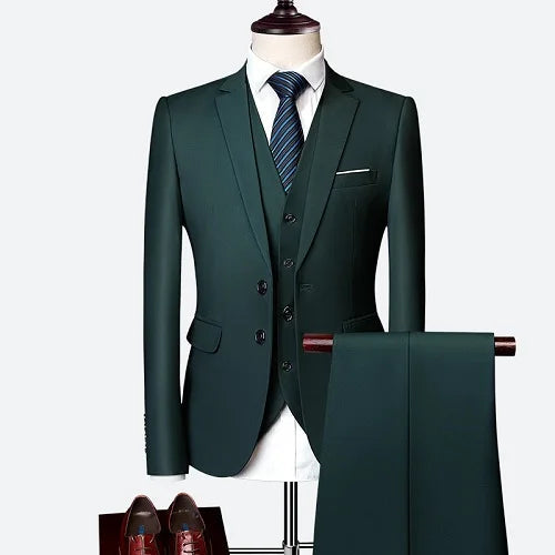 Wedding suit men classical Men's Business suit 3 pieces New Formal Korean Slims Suit Dress Suit tuxedo groom suit Good Vibrations