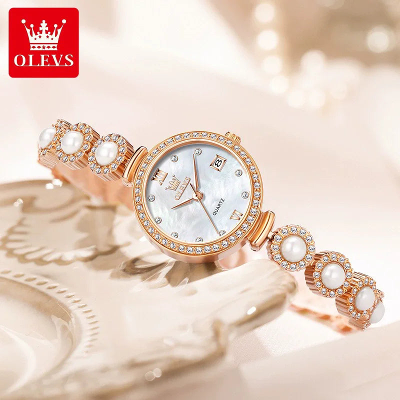 2025 New OLEVS 5633 Women Elegant Fashion Watches Quartz Design Diamond Watch High-end Women's Watch Ladies Best High Quality Good Vibrations