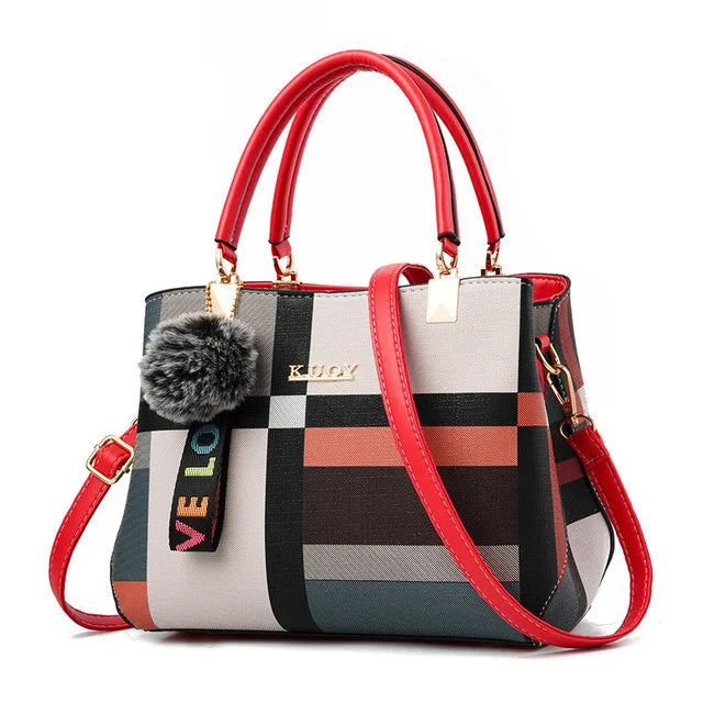 Yogodlns New Luxury Handbag Women Stitching Wild Messenger Bags Designer Brand Plaid Shoulder Bag Female Ladies Totes Good Vibrations