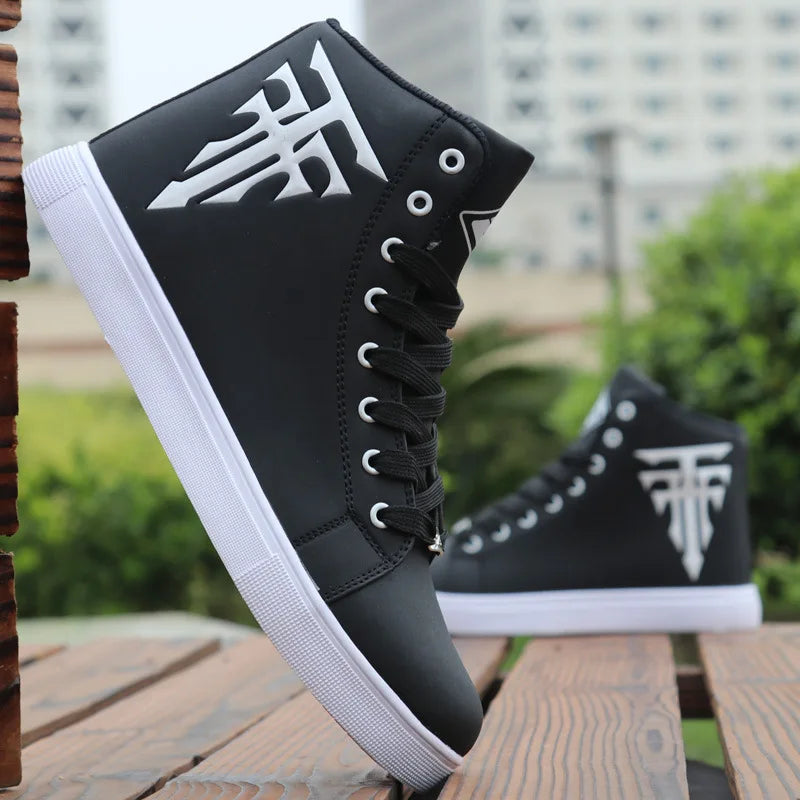 Vulcanized Sneakers Male Comfortable High Top Shoes Men Autumn Spring 2022 Fashion Mens Shoes Vulcanize Shoes Good Vibrations