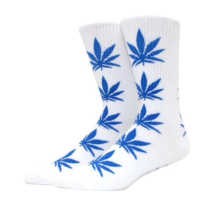 1 pair Men's Fashion Business Weed Hemp Cotton Socks Street Fashion Skateboard Couple Girls Harajuku Trend Socks Give Men a Gift Good Vibrations Adult Super Store