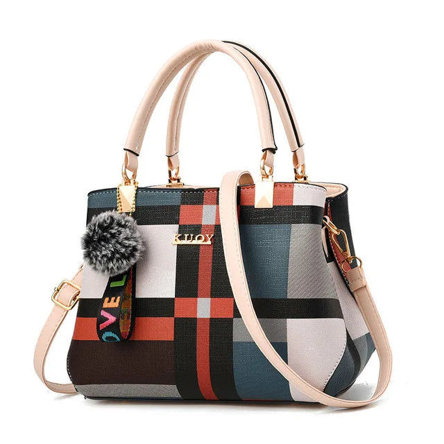 Yogodlns New Luxury Handbag Women Stitching Wild Messenger Bags Designer Brand Plaid Shoulder Bag Female Ladies Totes Good Vibrations