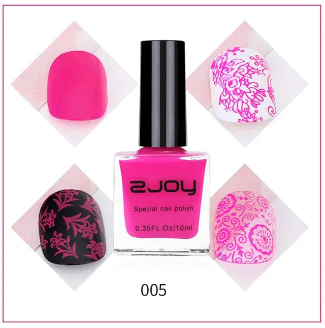 Nail Art Stamping Polish 10ML Semi-permanent varnish Printing UV Varnish Stamp for Nails Polishes Lacquer Top Coat Gel Polish #@ Good Vibrations