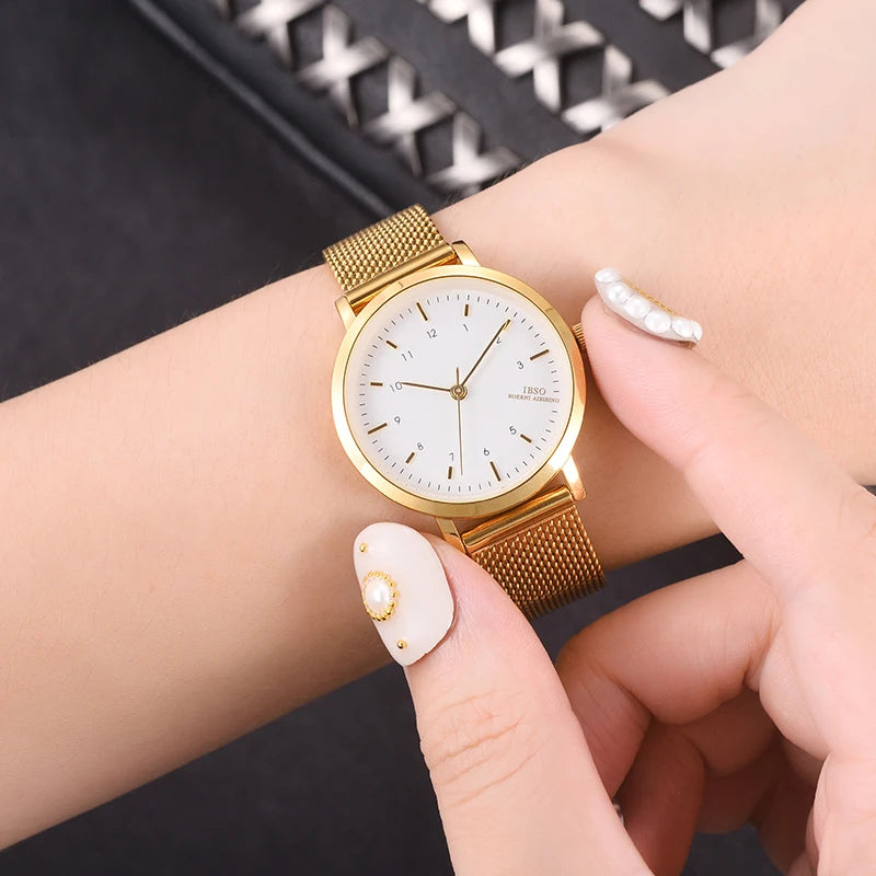 IBSO 2022 New Octagonal Box Women Quartz Movement Luxury Gift Set Custom Logo Watches Good Vibrations