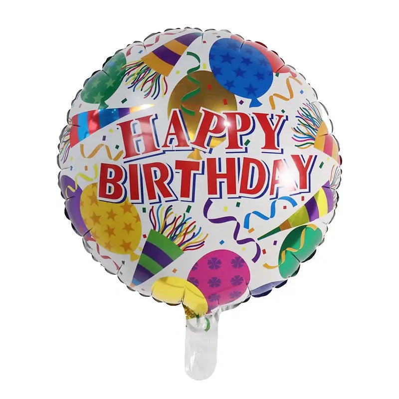 10pcs 18inch Happy Birthday Balloons Baby Shower Balloon Happy Birthday Party Decoration Foil Globos Good Vibrations