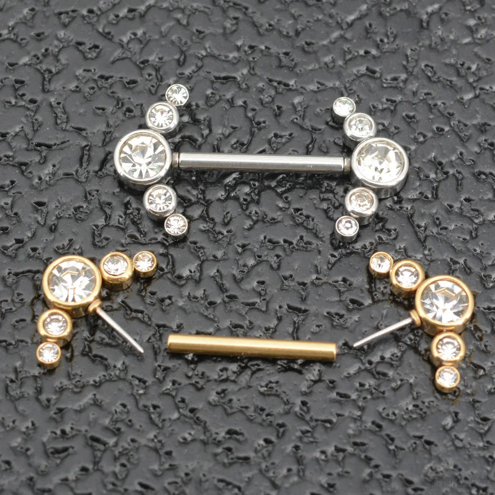 1 Pair 16G 1.2x14mm Plug-in Stainless Steel Barbell Piercing Sexy Women Nipple Piercing Jewelry Unthreaded Nipple Rings No Screw Good Vibrations Adult Super Store