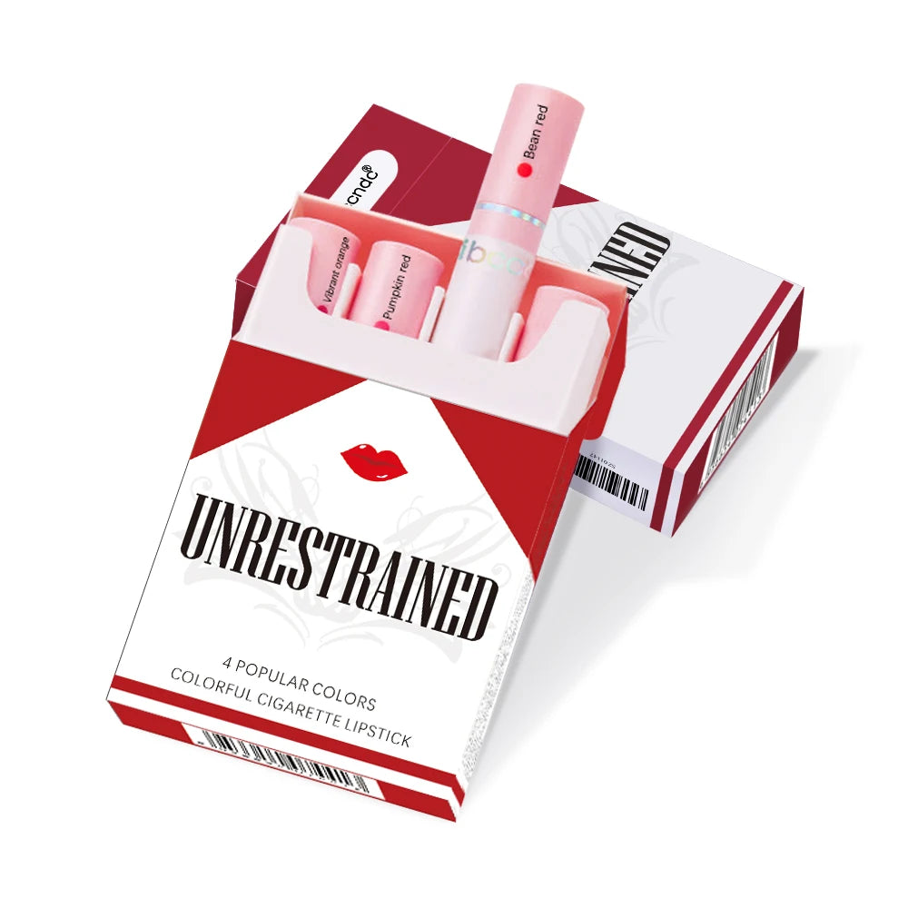 4-Lasting Stick Waterproof Lip Set - Long-Lasting Matte Lipstick with Transparent Finish - Perfect Valentine's Day Gift for Her Good Vibrations