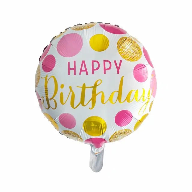 10pcs 18inch Happy Birthday Balloons Baby Shower Balloon Happy Birthday Party Decoration Foil Globos Good Vibrations