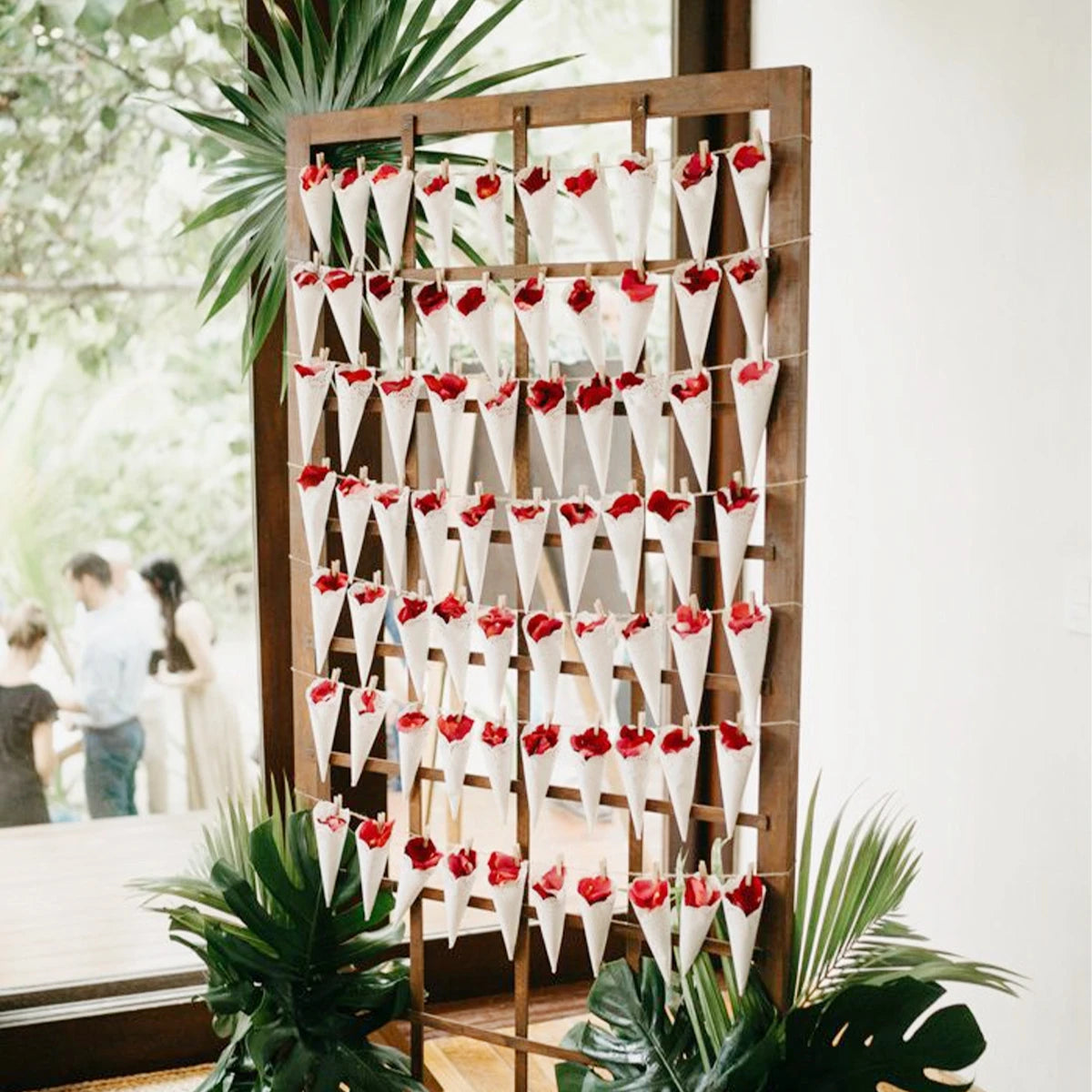 Kraft Paper Wedding Tray Confetti Cone Stand Box Tray Rustic Wedding Decoration Wedding Confetti Cones Wedding Cones  Set supply Good Vibrations