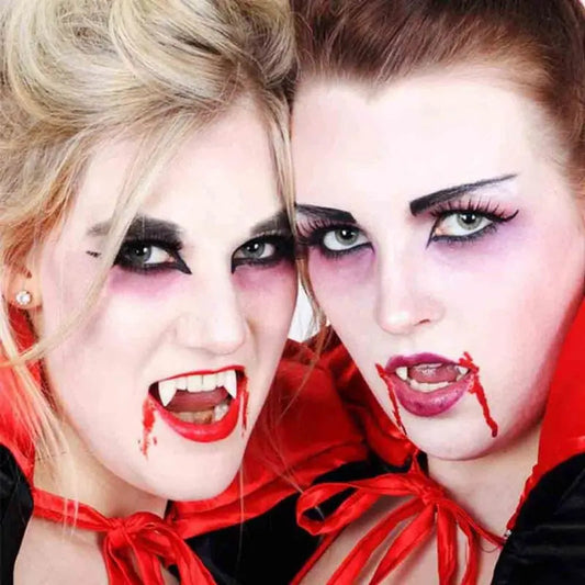 Adult Kids Halloween Party Costume Horrific Dress Vampire False Teeth Fangs Dentures Cosplay Photo Props Favors DIY Decorations Good Vibrations