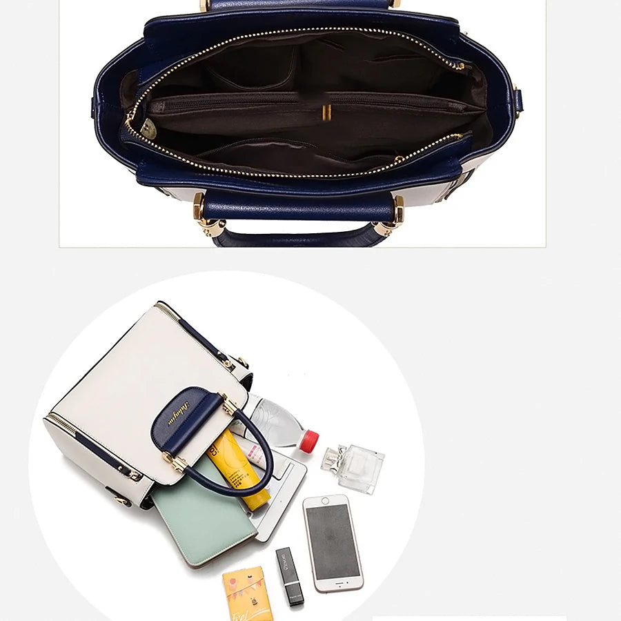 Women's bag 2025 new fashion women's bags hit color hand-held  bag Europeand the United States all-match shoulder messenger bag Good Vibrations
