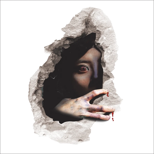 Halloween decoration accessories Horror 3D ghost wall stickers Decal for Halloween haunted house Removable home decor Good Vibrations