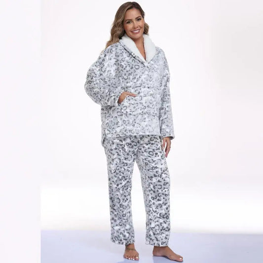 Free Shipping Winter Pajamas for Women Set Spandex 2 Piece Loungewear Women Print Sleepwear Good Vibrations