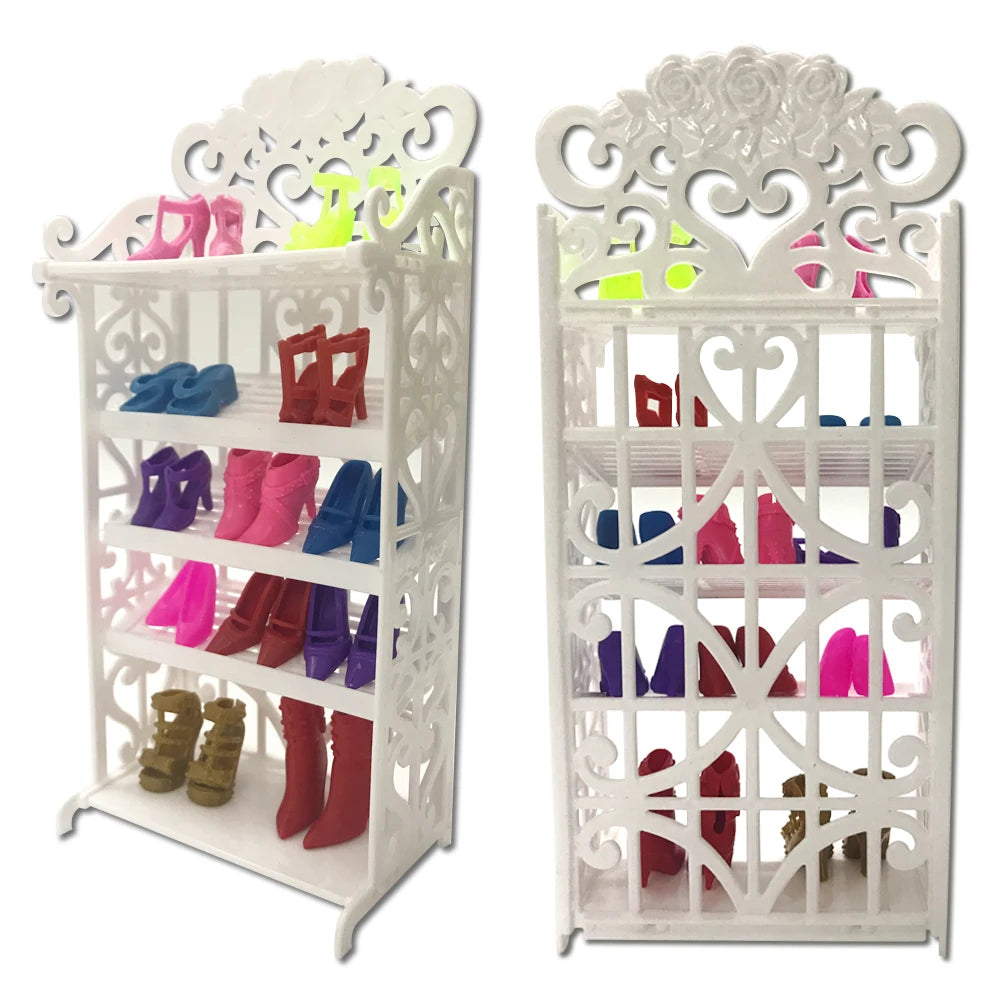 Fashion Dollhouse Furniture For 11.5 inch Dolls Accessories 1:12 Wardrobe Bed Chair Sofa 29-32 cm Doll Shoe Rack Slide Toys JJ Good Vibrations