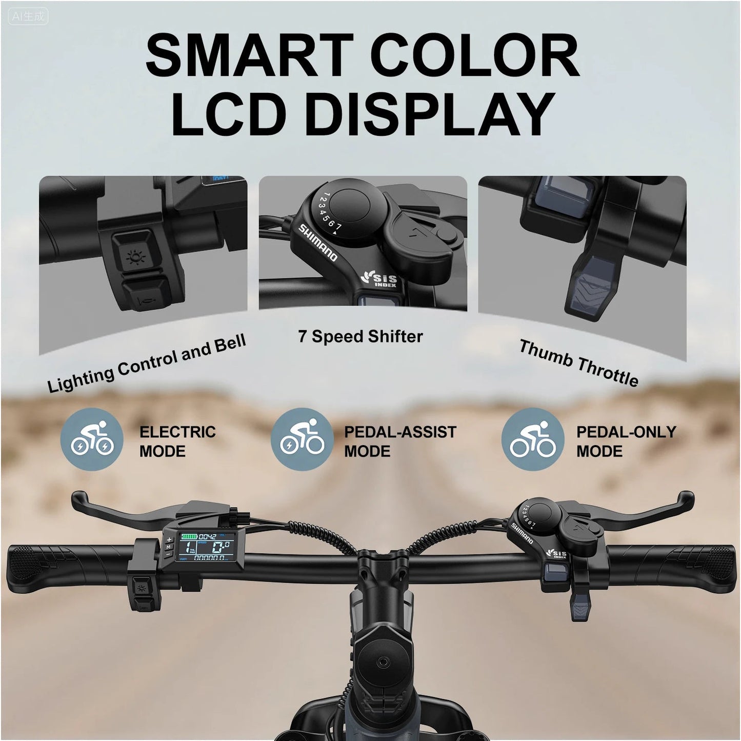 500w 80km Electric Bike Eu Stock Electric Bicycle 24-Inches USA Stock Electric Road Bike Hybrid Ebike with Searchlight Good Vibrations