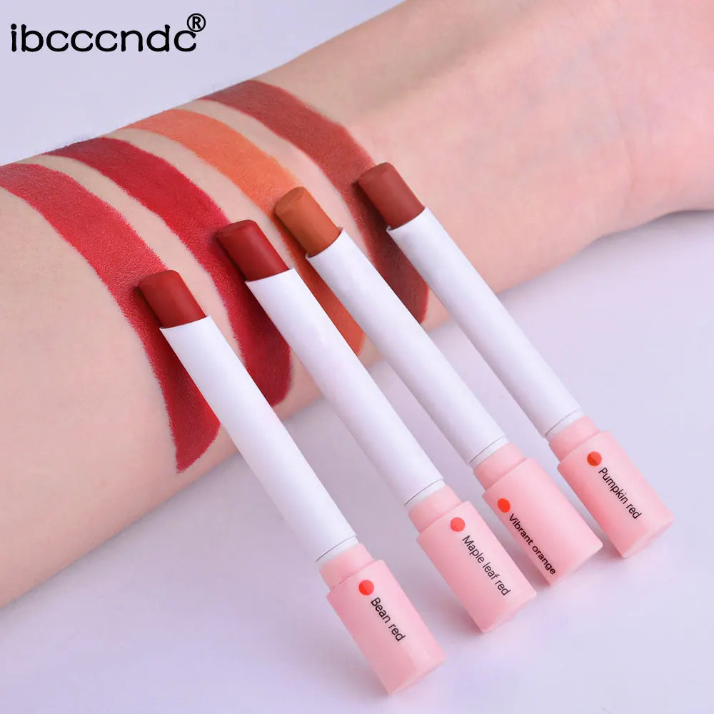 4-Lasting Stick Waterproof Lip Set - Long-Lasting Matte Lipstick with Transparent Finish - Perfect Valentine's Day Gift for Her Good Vibrations