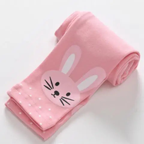 Spring Girls Leggings Cotton Trousers Fille Kids Pants Girls Pants Skinny Print Cartoon Pattern Children Leggings Trousers Good Vibrations
