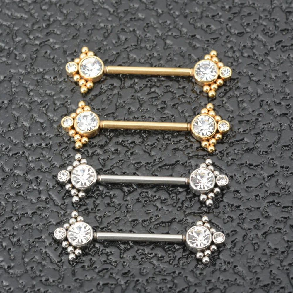 1 Pair 16G 1.2x14mm Plug-in Stainless Steel Barbell Piercing Sexy Women Nipple Piercing Jewelry Unthreaded Nipple Rings No Screw Good Vibrations Adult Super Store