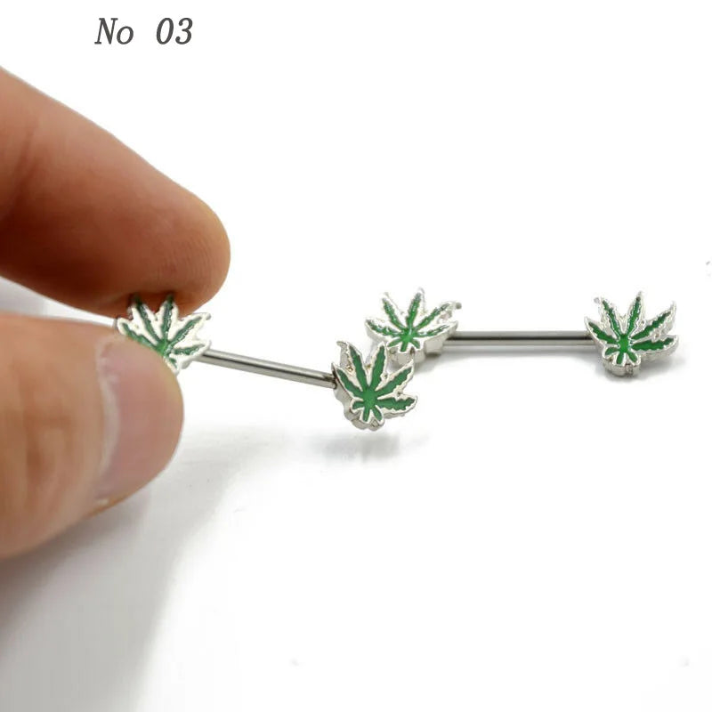 1Pair Flower Charming Nipple Rings For Women Body Piercing Jewelry Nipple Piercing Heart Barbell 14G Nipple Shield Good Vibrations Adult Super Store