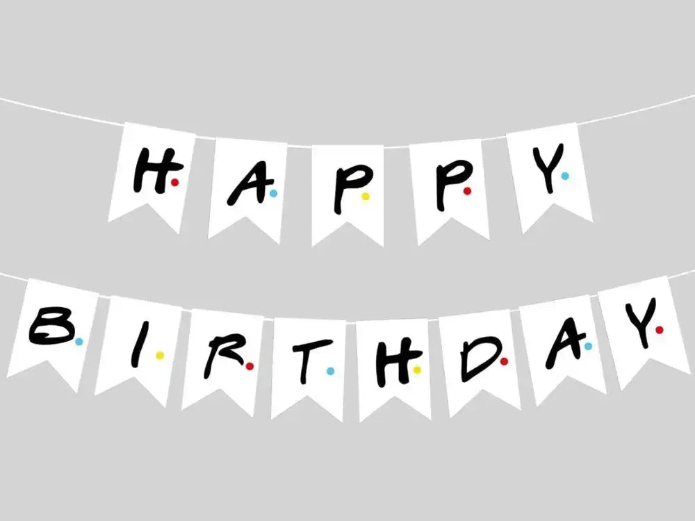 Friends TV show happy birthday party paper banner friend theme party suitable for friends birthday party decoration Good Vibrations