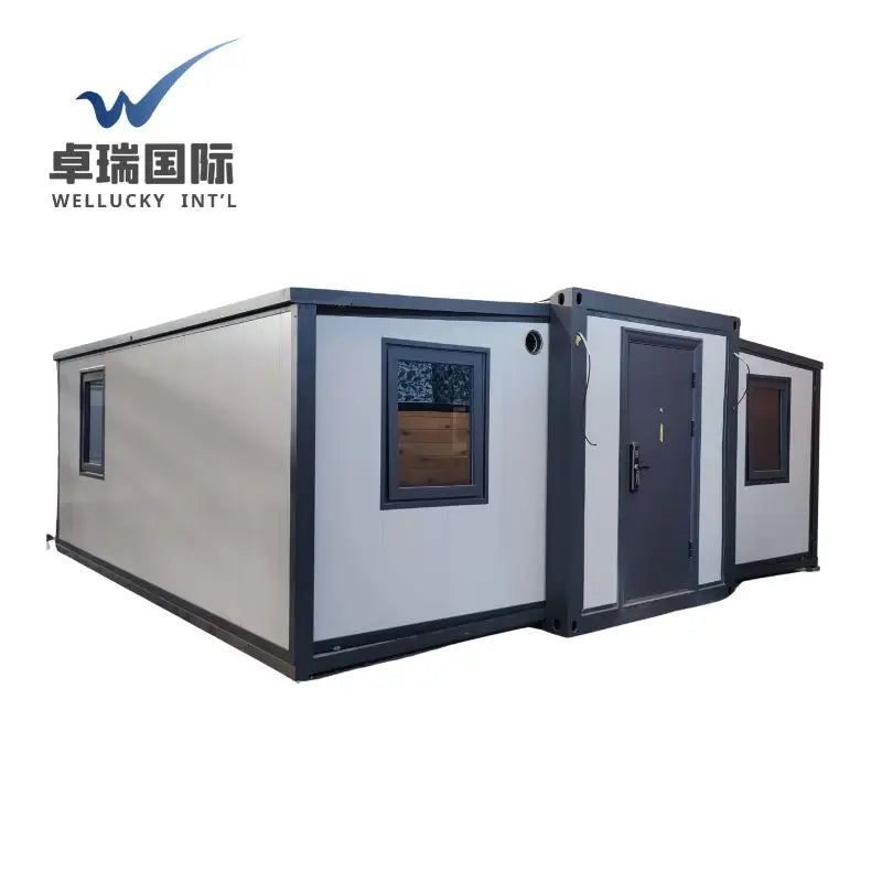 WELLUCKY Customized Modular 40ft Expandable Container Home 2 Bedroom Toilet Prefab Houses Shop Expandable Container House Good Vibrations