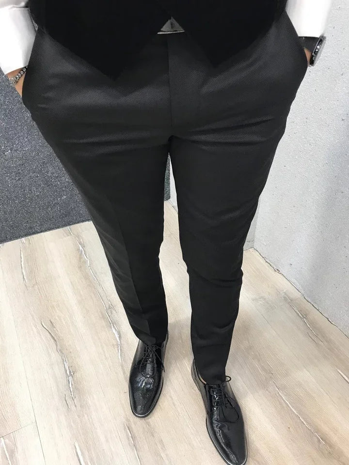 Morili One Button Wedding Party 3 Piece Suit for Man Velveteet Collar Slim Fit Waistcoat With Double Buttons MMSB46 Good Vibrations