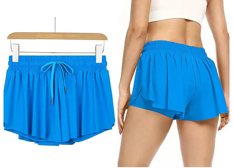 Hot Selling 2024 New Spandex 2 in 1 Gym Yoga Casual Workout Youth Shorts Women Sport Skirt Running Biker Shorts for Women Good Vibrations