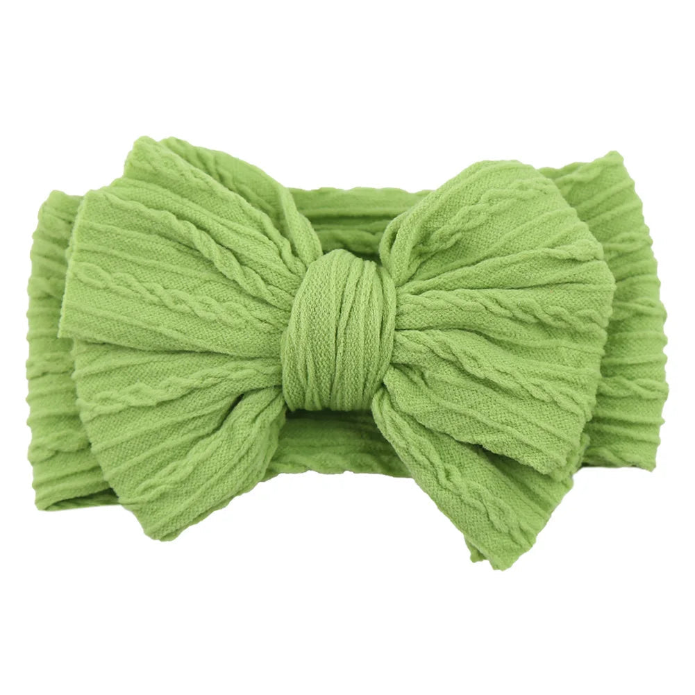 Solid Cable Bow Baby Headband for Child Nylon Layers Headwear Kids Elastic Turban Headwraps Newborn Boys Girls Hair Accessories Good Vibrations