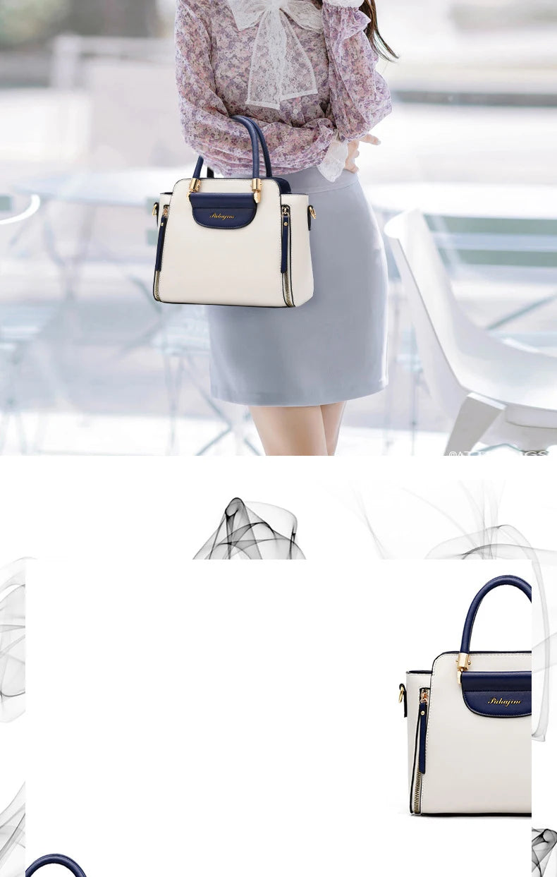 Women's bag 2025 new fashion women's bags hit color hand-held  bag Europeand the United States all-match shoulder messenger bag Good Vibrations