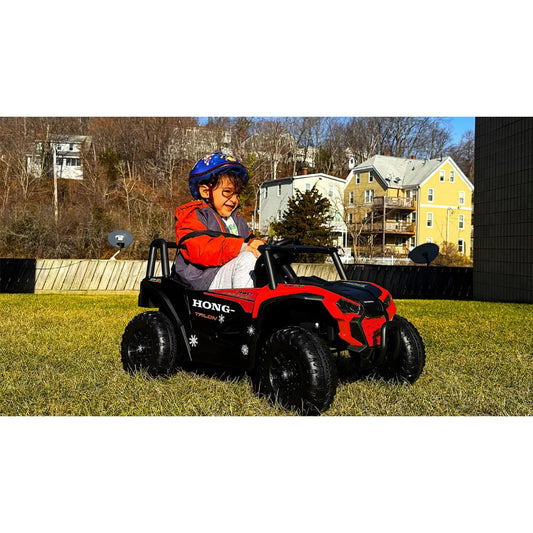 Ride on Electric Scooter for Kids, 4 Wheels 12V Ride on UTV Toy Electric Scooter with Remote Control / for 3~6 Years Boys/girls Good Vibrations