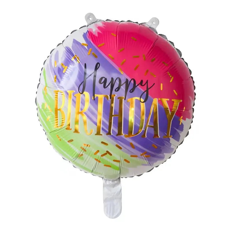 10pcs 18inch Happy Birthday Balloons Baby Shower Balloon Happy Birthday Party Decoration Foil Globos Good Vibrations