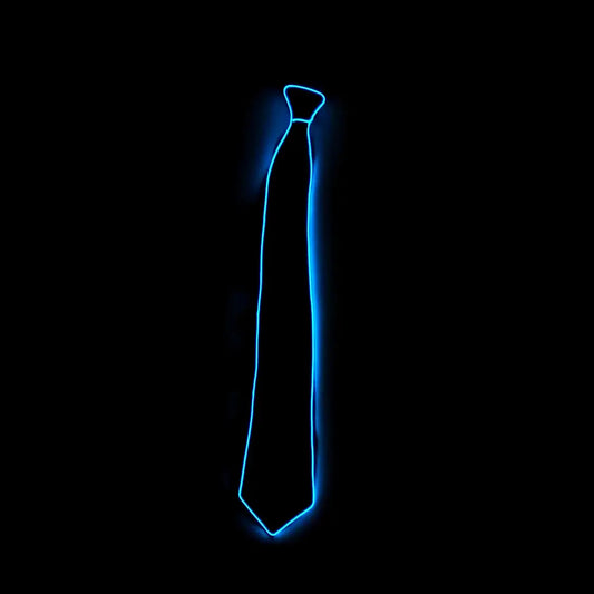 Flashing Neon Light LED Tie Halloween Christmas Dance Supplies Wedding Performance Decoration Luminous EL Wire Necktie Good Vibrations