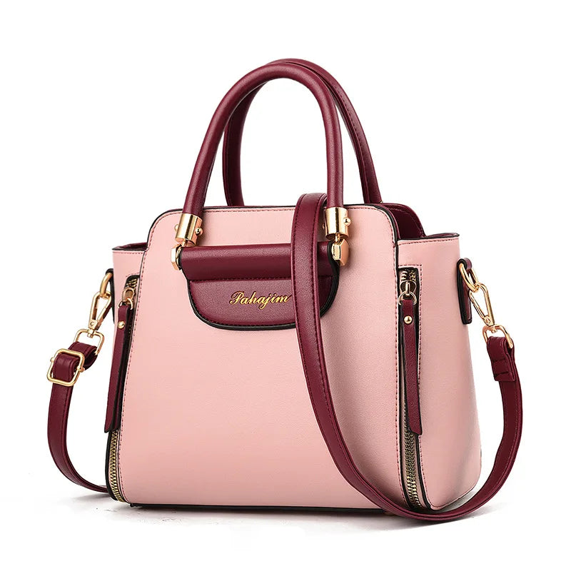 Women's bag 2025 new fashion women's bags hit color hand-held bag Europeand the United States all-match shoulder messenger bag Good Vibrations
