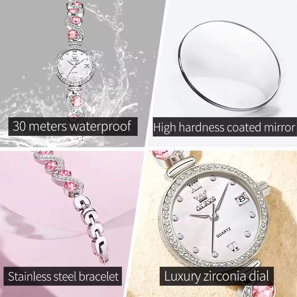 2025 New OLEVS 5633 Women Elegant Fashion Watches Quartz Design Diamond Watch High-end Women's Watch Ladies Best High Quality Good Vibrations