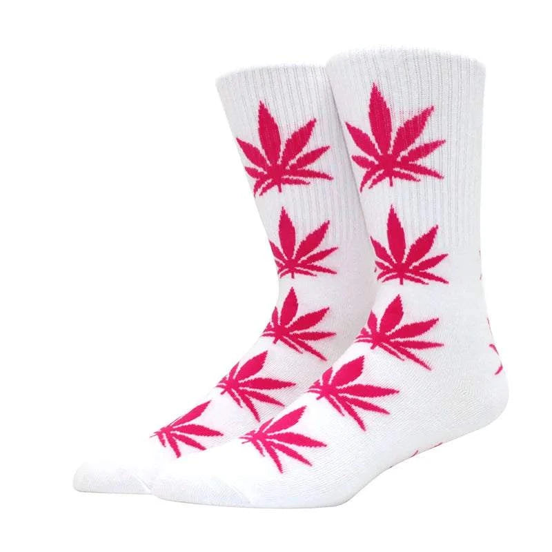 1 pair Men's Fashion Business Weed Hemp Cotton Socks Street Fashion Skateboard Couple Girls Harajuku Trend Socks Give Men a Gift Good Vibrations Adult Super Store