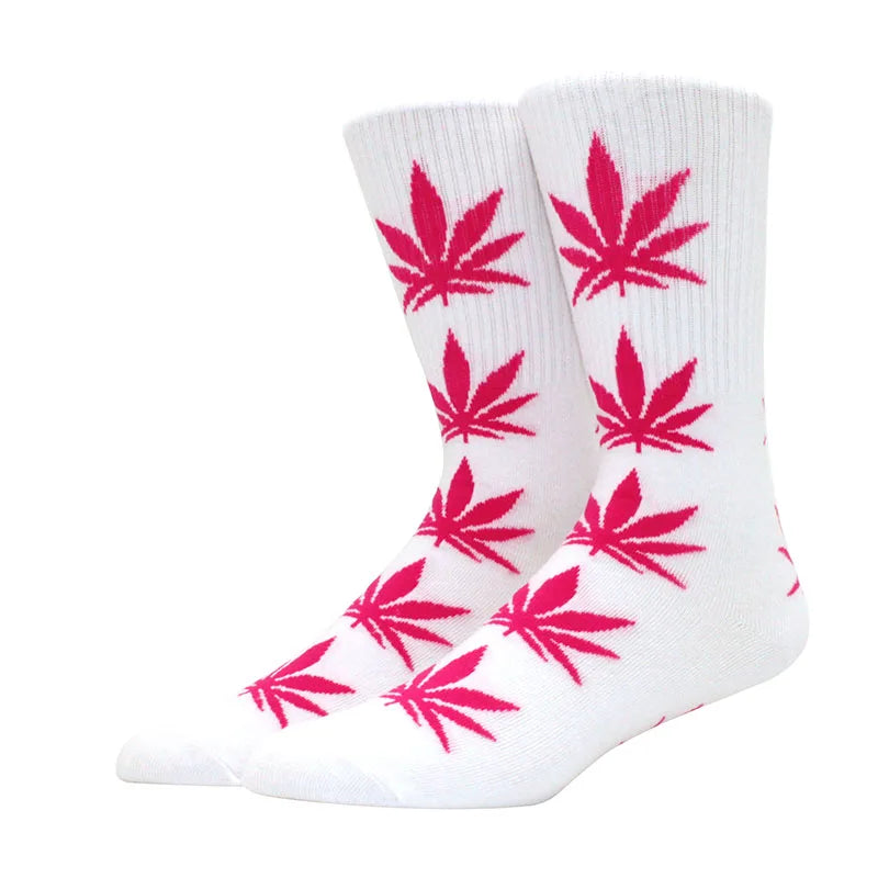 1 pair Men's Fashion Business Weed Hemp Cotton Socks Street Fashion Skateboard Couple Girls Harajuku Trend Socks Give Men a Gift Good Vibrations Adult Super Store