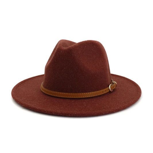 fedora hats for men and women couples jazz hats autumn and winter multicolor fashion wild warm flat brimmed hat Good Vibrations