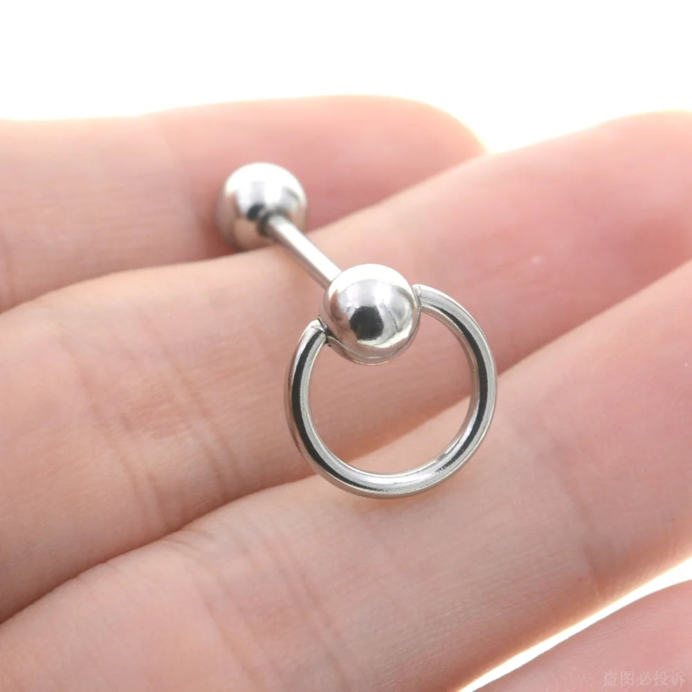 Sexy Genital Spider Moon KISS Rose Tongue Piercing Heart Balls Surgical Stainless Steel Tongue Rings Daisy Tounge Rings Jewelry Good Vibrations Adult Super Store