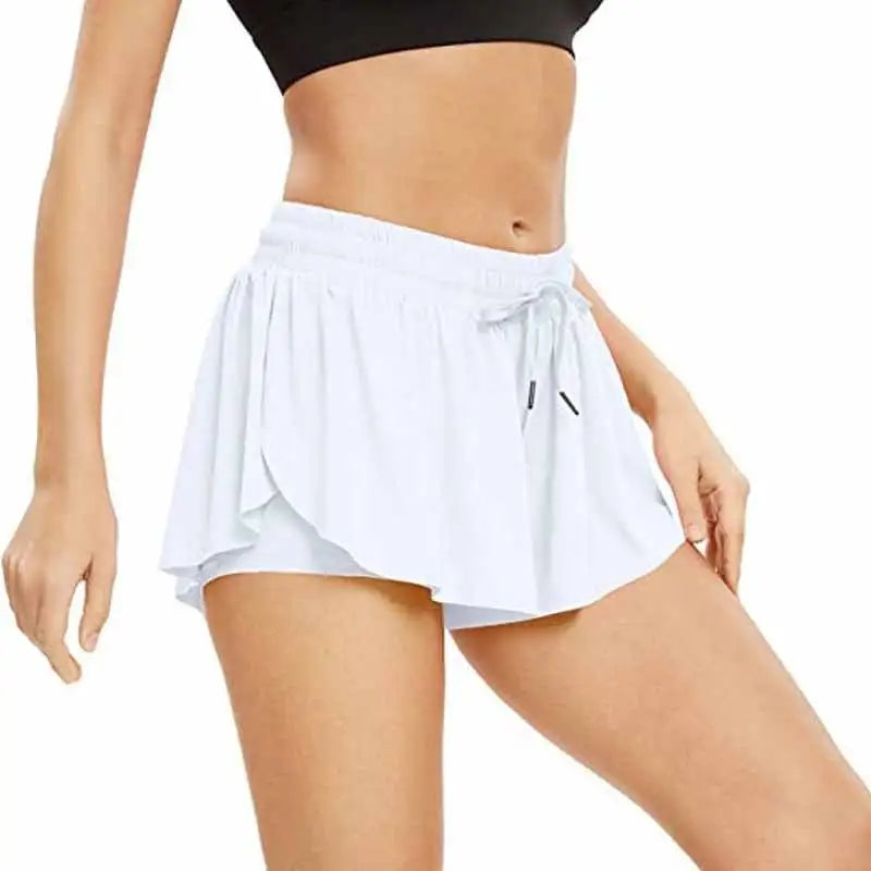Hot Selling 2024 New Spandex 2 in 1 Gym Yoga Casual Workout Youth Shorts Women Sport Skirt Running Biker Shorts for Women Good Vibrations