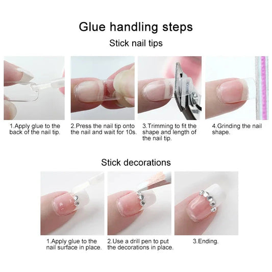 Quick Dry Nail Glue False Nail Tips Nails Rhinestones Gel Polish Fake Nails Extension Adhesive Super UV Glue Acrylic Nail Tools Good Vibrations