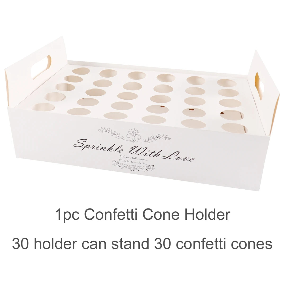 Kraft Paper Wedding Tray Confetti Cone Stand Box Tray Rustic Wedding Decoration Wedding Confetti Cones Wedding Cones Set supply Good Vibrations