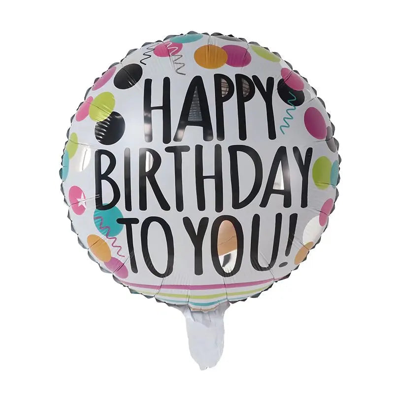 10pcs 18inch Happy Birthday Balloons Baby Shower Balloon Happy Birthday Party Decoration Foil Globos Good Vibrations